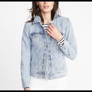 Distressed Denim Jacket for Women NWT